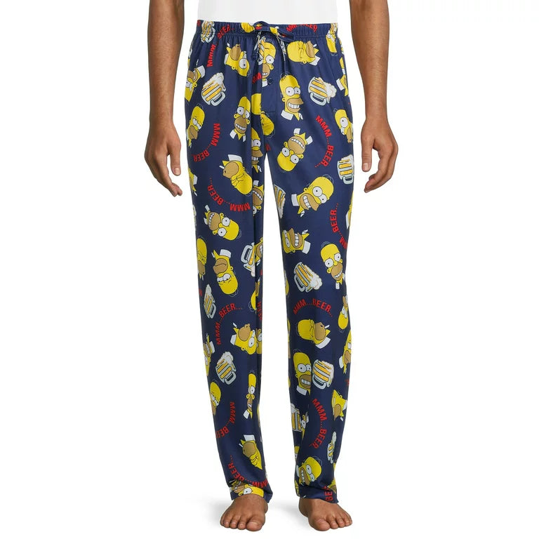 Homer Simpson Men s Pajama Pants Beer MMM BEER Navy SASHA